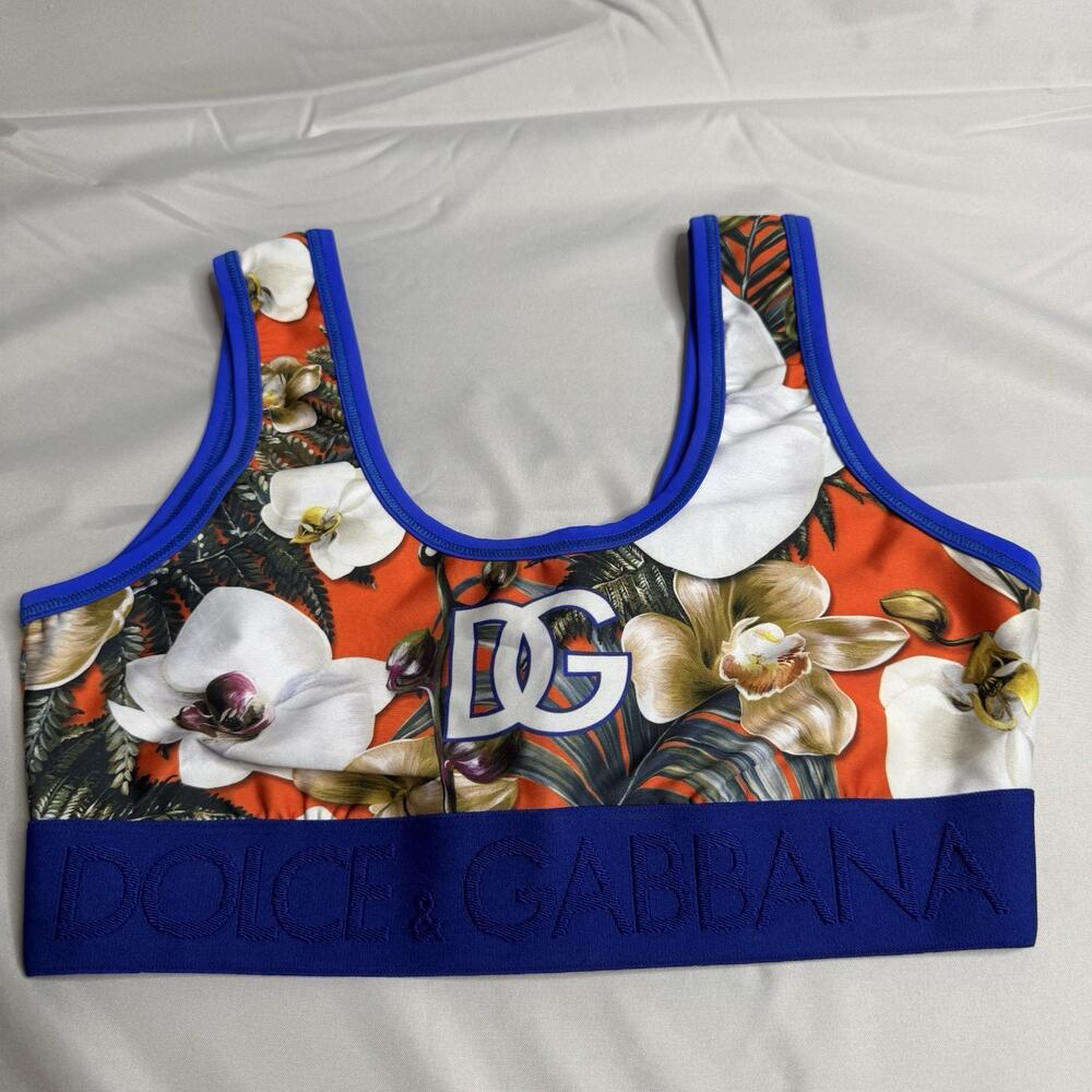 Dolce & Gabbana D&G Logo Sports Bra Size 42